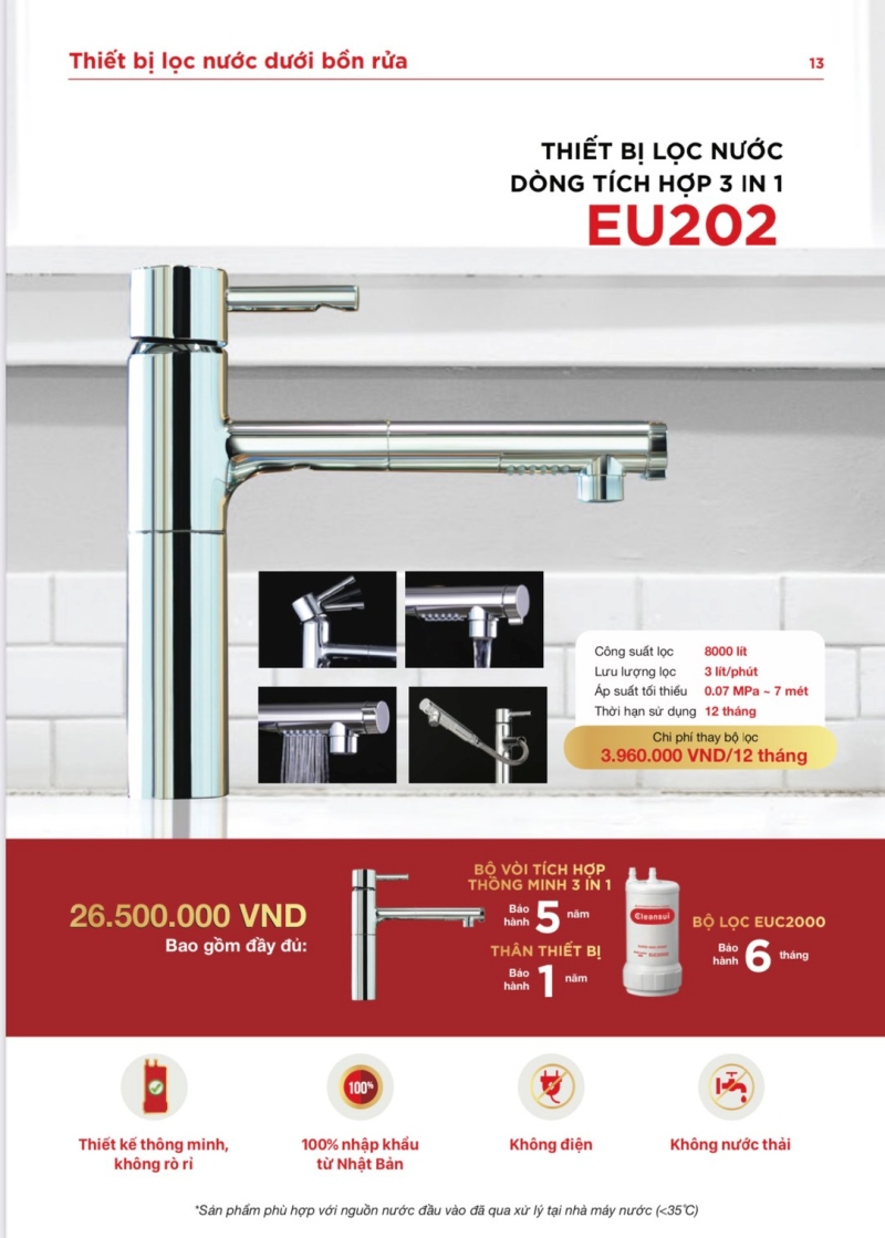 thiết bị lọc Mitsubishi Cleansui EU202