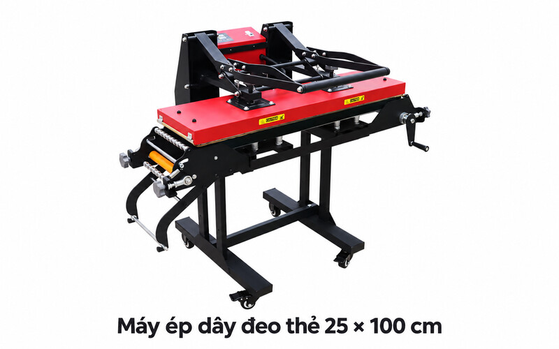 máy ép nhiệt dây đeo thẻ 25x100