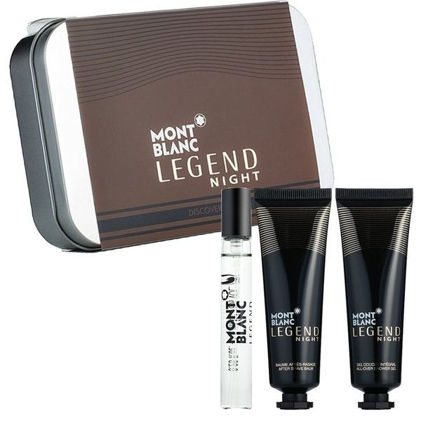 Set MontBlanc Legend Night EDP 7.5ml + After Shave Balm + Shower Gel 30ml