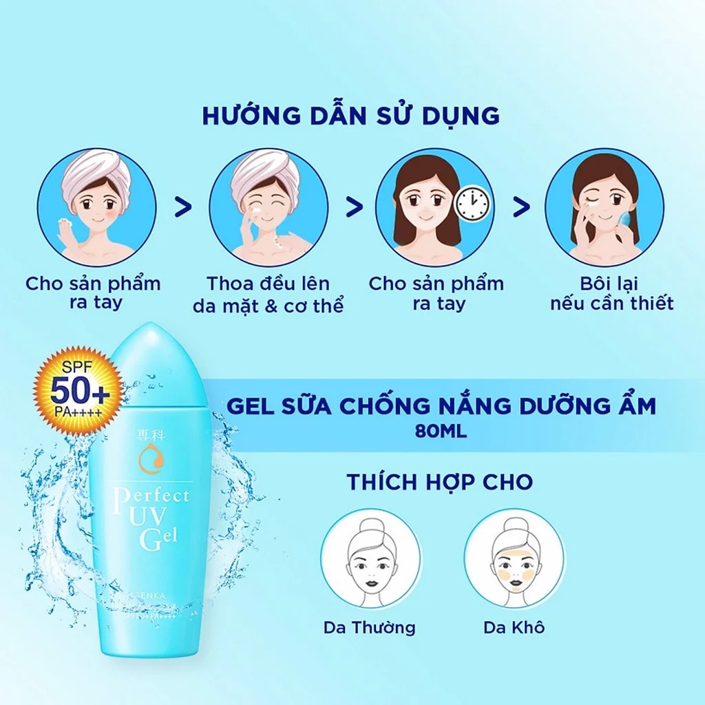 Senka Gel Sữa Chống Nắng Perfect UV Gel N 80ml D/C
