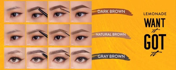 Lemonade Kẻ Mày Want It Got It Dual Eyebrow 2g - #01 Dark Brown
