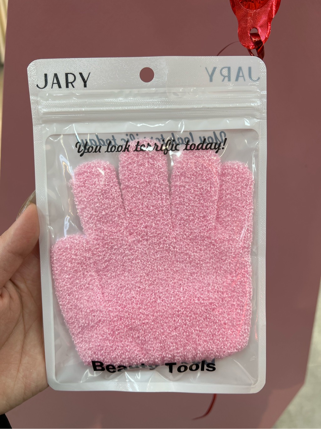 GĂNG TAY TẨY TẾ BÀO CHẾT DÀY 10D JARY BODY EXFOLIATING MASSAGE GLOVES - 10D- MÀU HỒNG