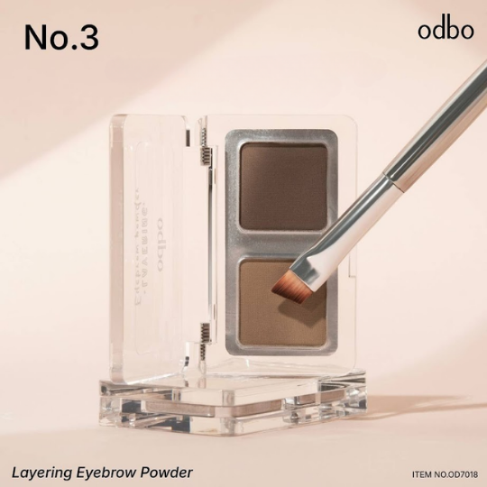 Odbo Hộp 2 màu Phấn Kẻ Mày Od7018 Layering Eyebrow Powder