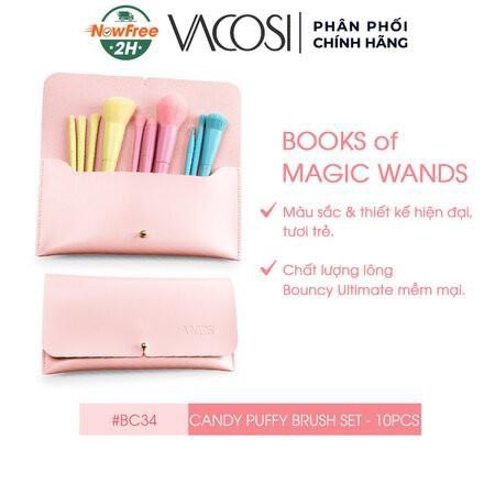 BC35 - Vacosi Bộ Cọ Cá Nhân Ví Xanh Rêu