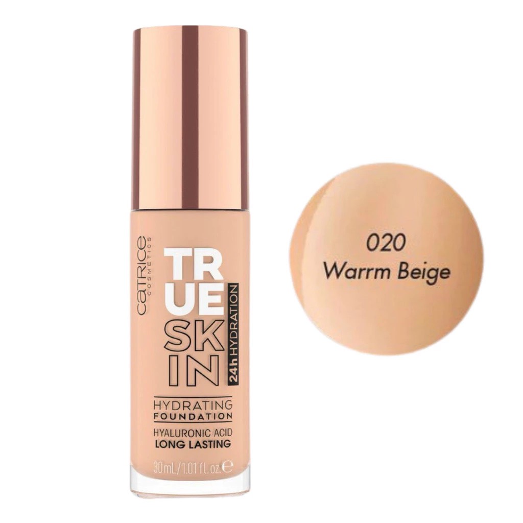 Kem Nền Catrice True Skin Hydrating Foundation #020 Warm Beige D/C
