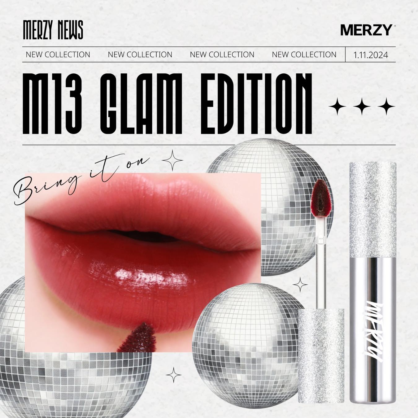 Merzy Son Kem Mellow Tint Glam Edition - M13 Vapor Red