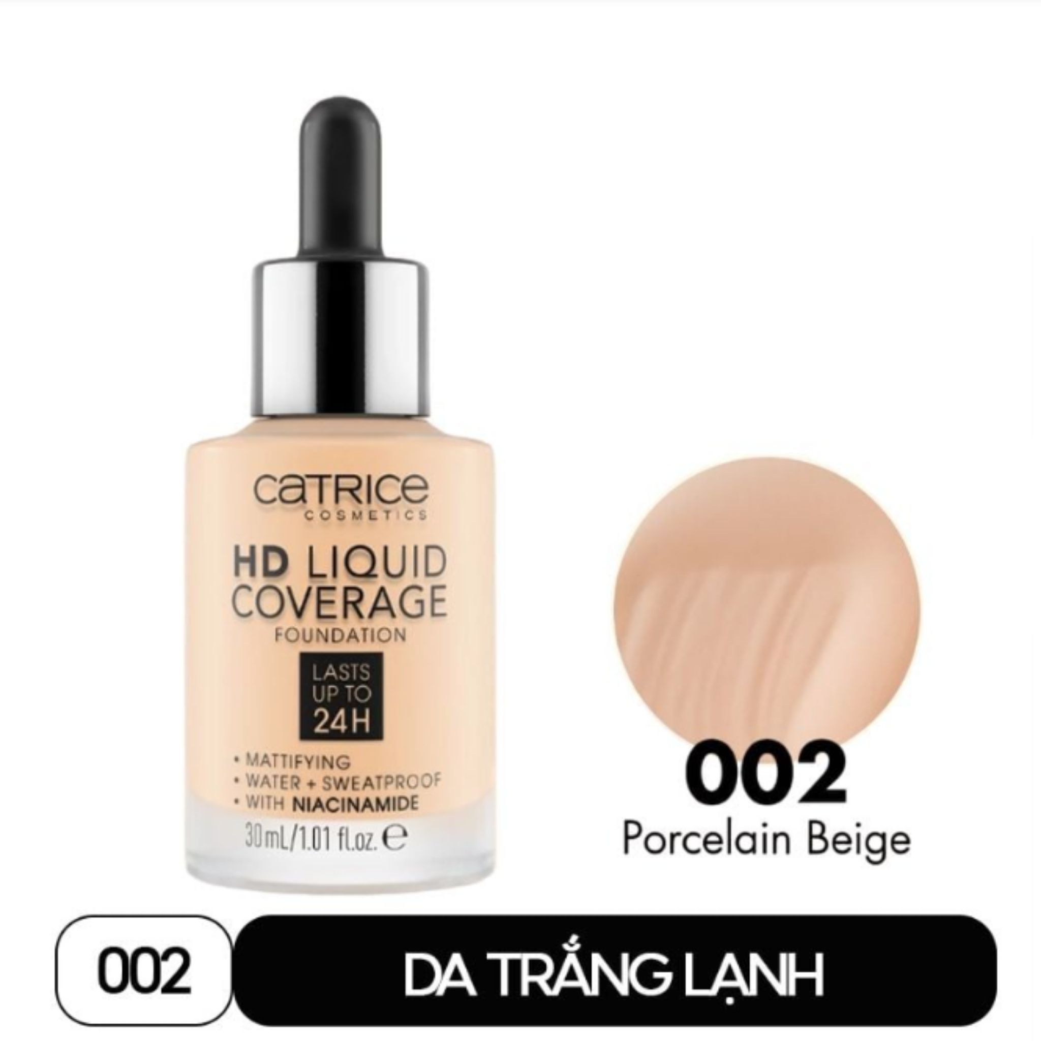 Catrice Kem Nền HD Liquid Coverage Foundation 30ml