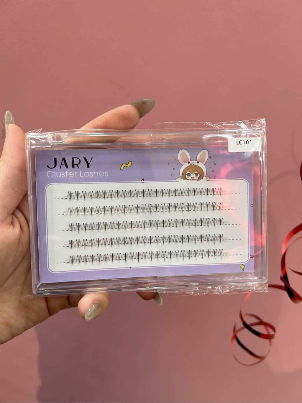 LÔNG MI CỤM TỰ NHIÊN JARY CLUSTER LASHES - HỘP NHỰA 5 HÀNG - LC101 MI DƯỚI