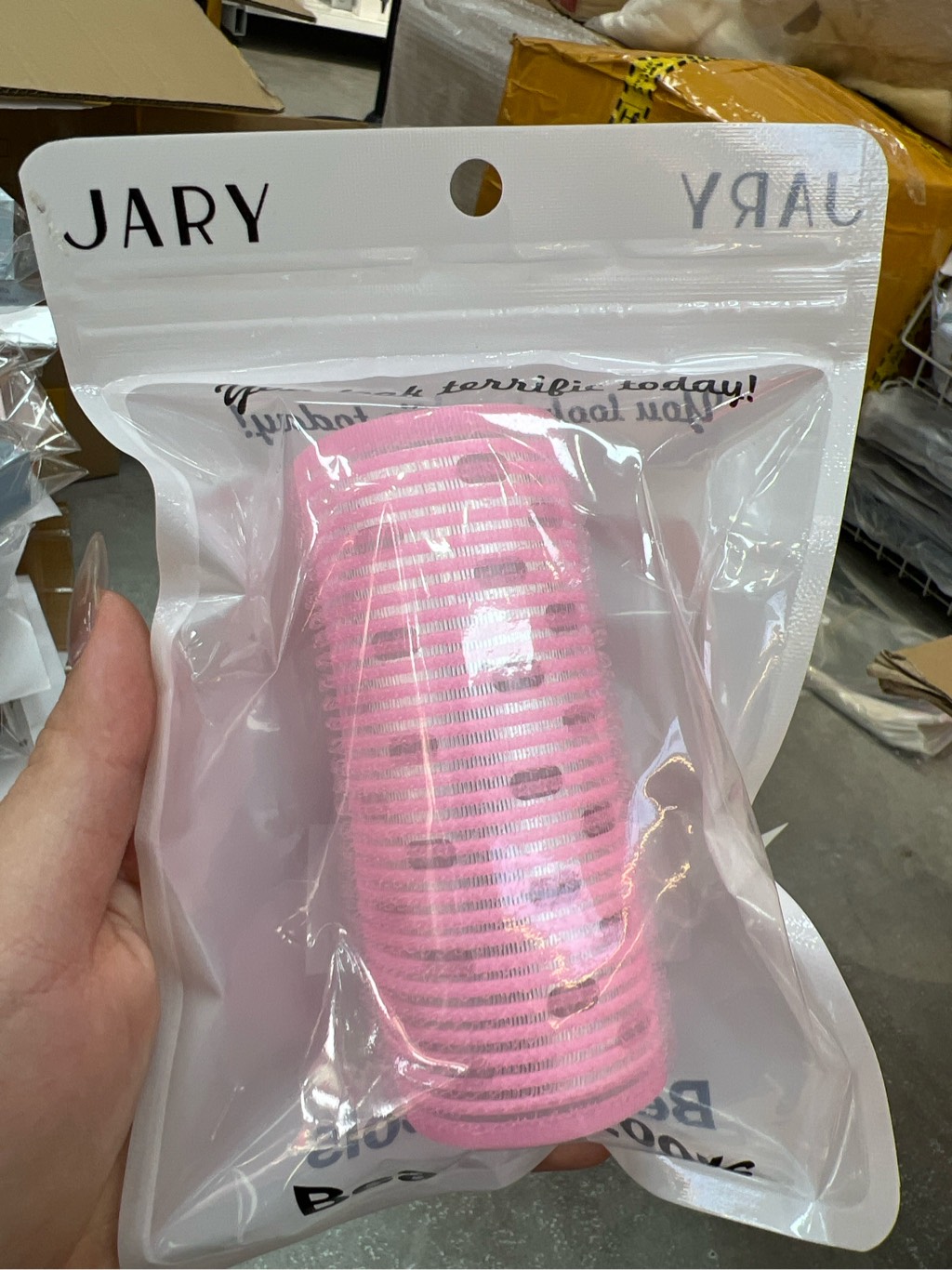 LÔ QUẤN TÓC TỰ DÍNH JARY HAIR ROLLER - 4CM- MÀU HỒNG