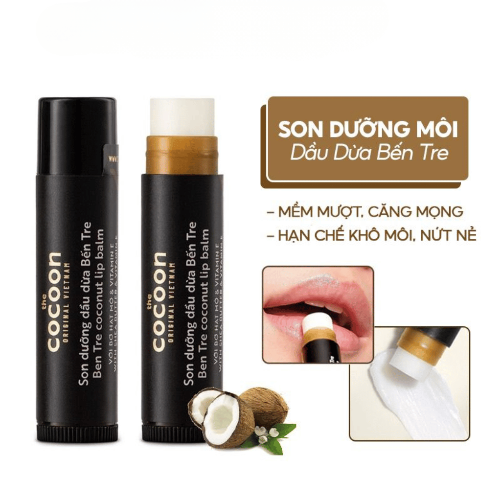 COCOON Son Dưỡng Dầu Dừa Bến Tre 5g