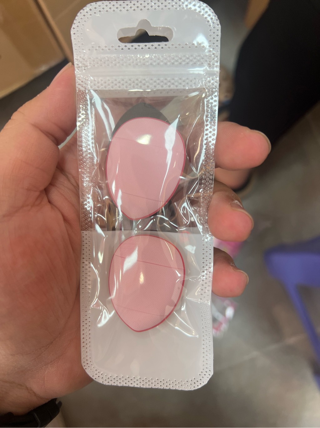 Set 2 Mút Trang Điểm Mini Hình Giọt Nước #Hồng