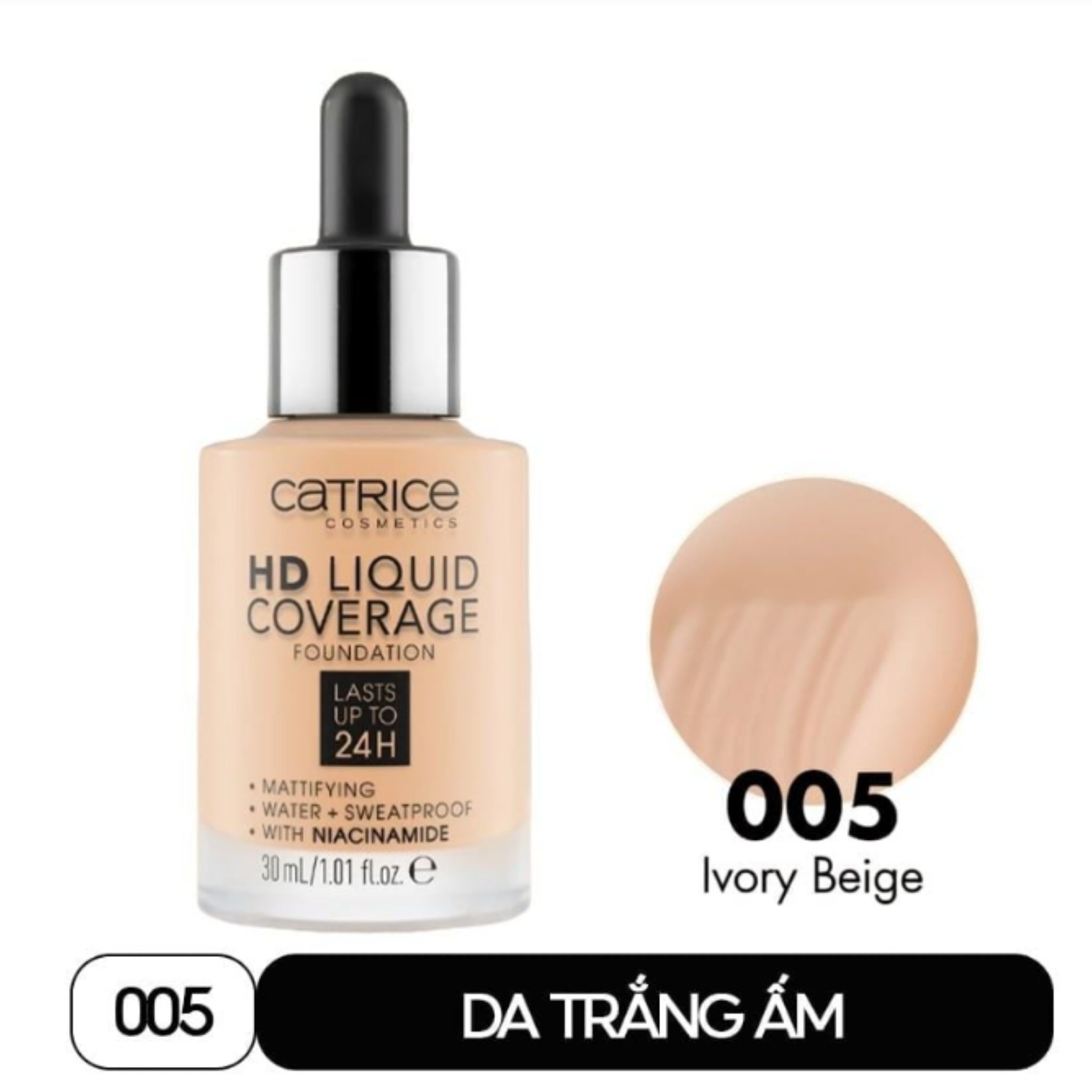 Catrice Kem Nền HD Liquid Coverage Foundation 30ml