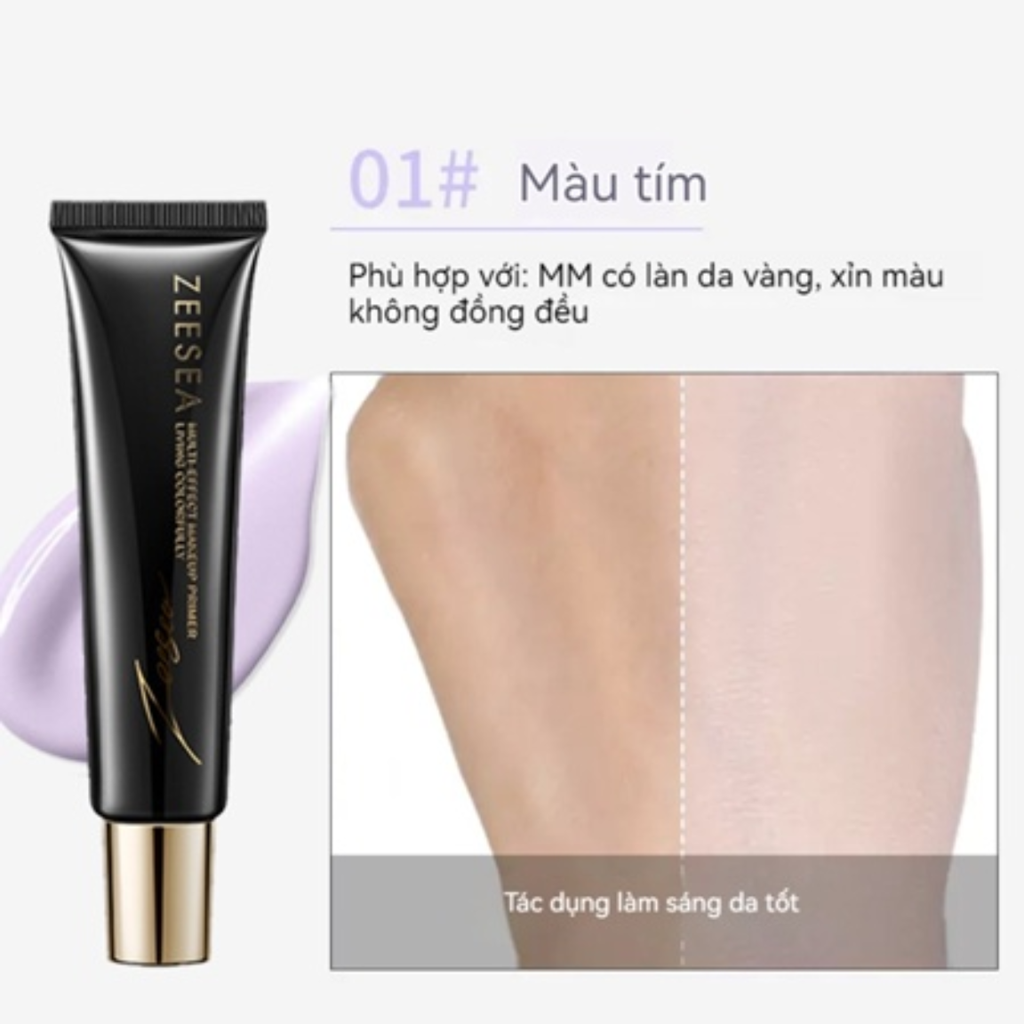 ZEESEA Kem Lót Tuýp 30g Multi-Effect Makeup Primer - Tím