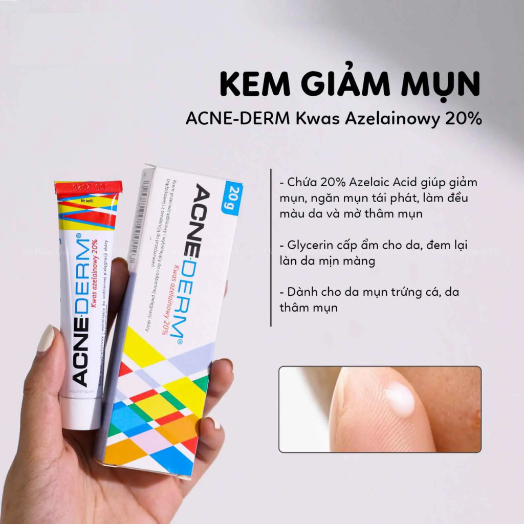 Acne-Derm Kem Trị Mụn, Mờ Thâm Kwas Azelainowy 20% 20g