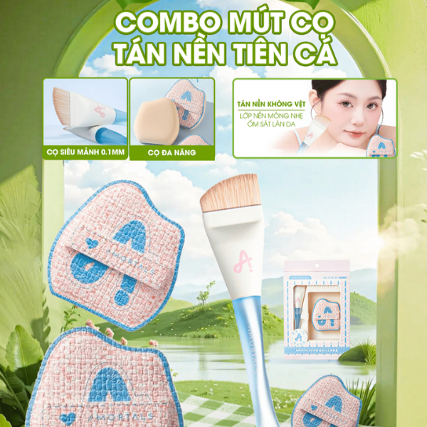 Amortals Combo Mút Cọ Tán Nền Tiên Cá