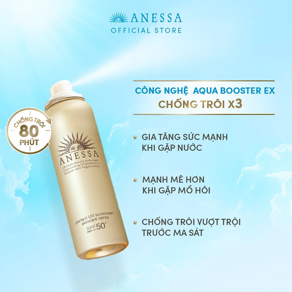 Anessa  Xịt Chống Nắng Perfect UV Spray 60g