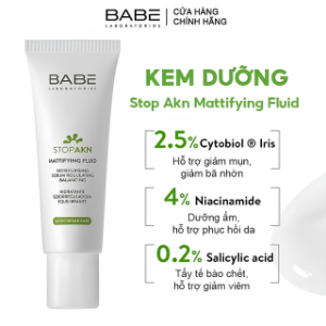 BABE Kem Dưỡng Laboratorios Stop AKN Mattifying Fluid 50ml