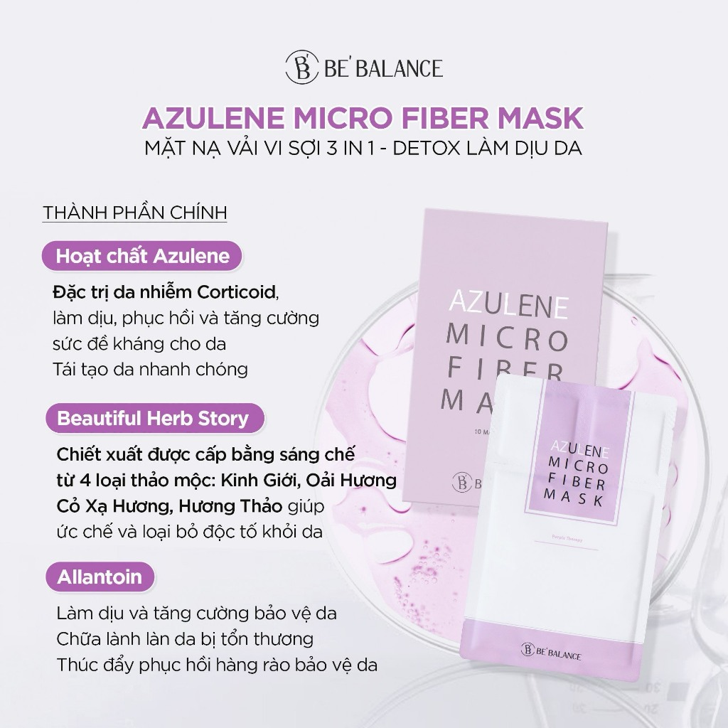 Bebalance Mặt Nạ Vải vi sợi Idebenone Micro Fiber Mask
