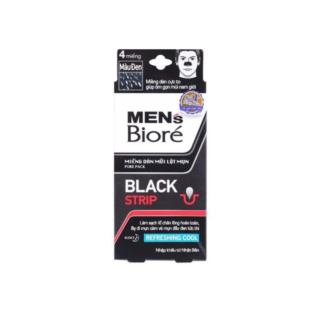 Biore Miếng Dán Mũi Lột Mụn Nam - Trắng Bạc Hà - Trắng Bạc Hà