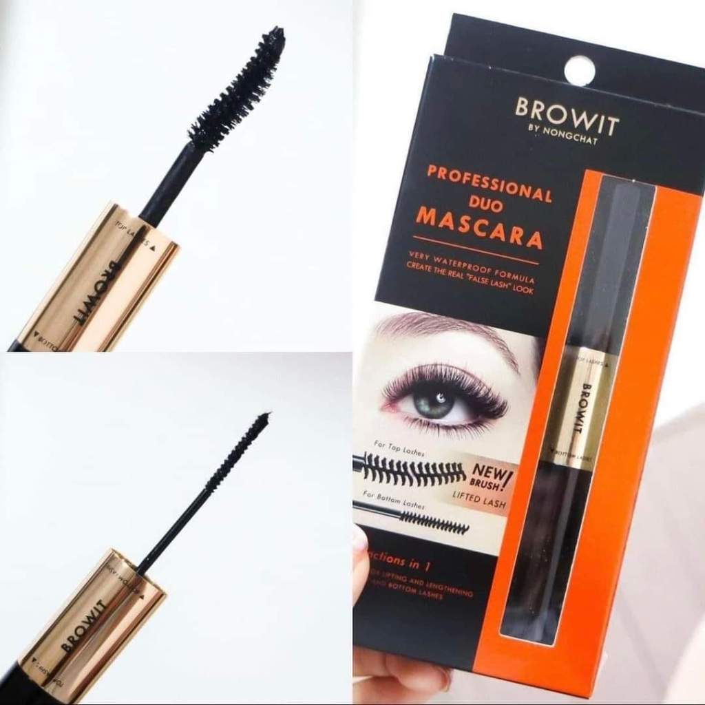 Browit By Nongchat Chuốt Mi 2 Đầu Professional Duo Mascara #Sexy Black 4g+4g