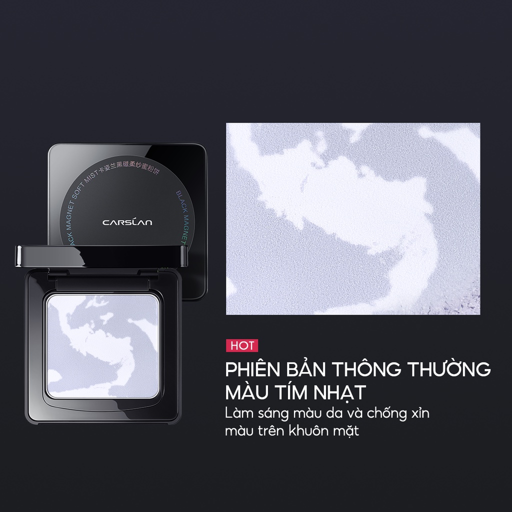Carslan Phấn Nén Black Magnetic Soft Mist Powder 8g - Trong Suốt Kiềm Dầu
