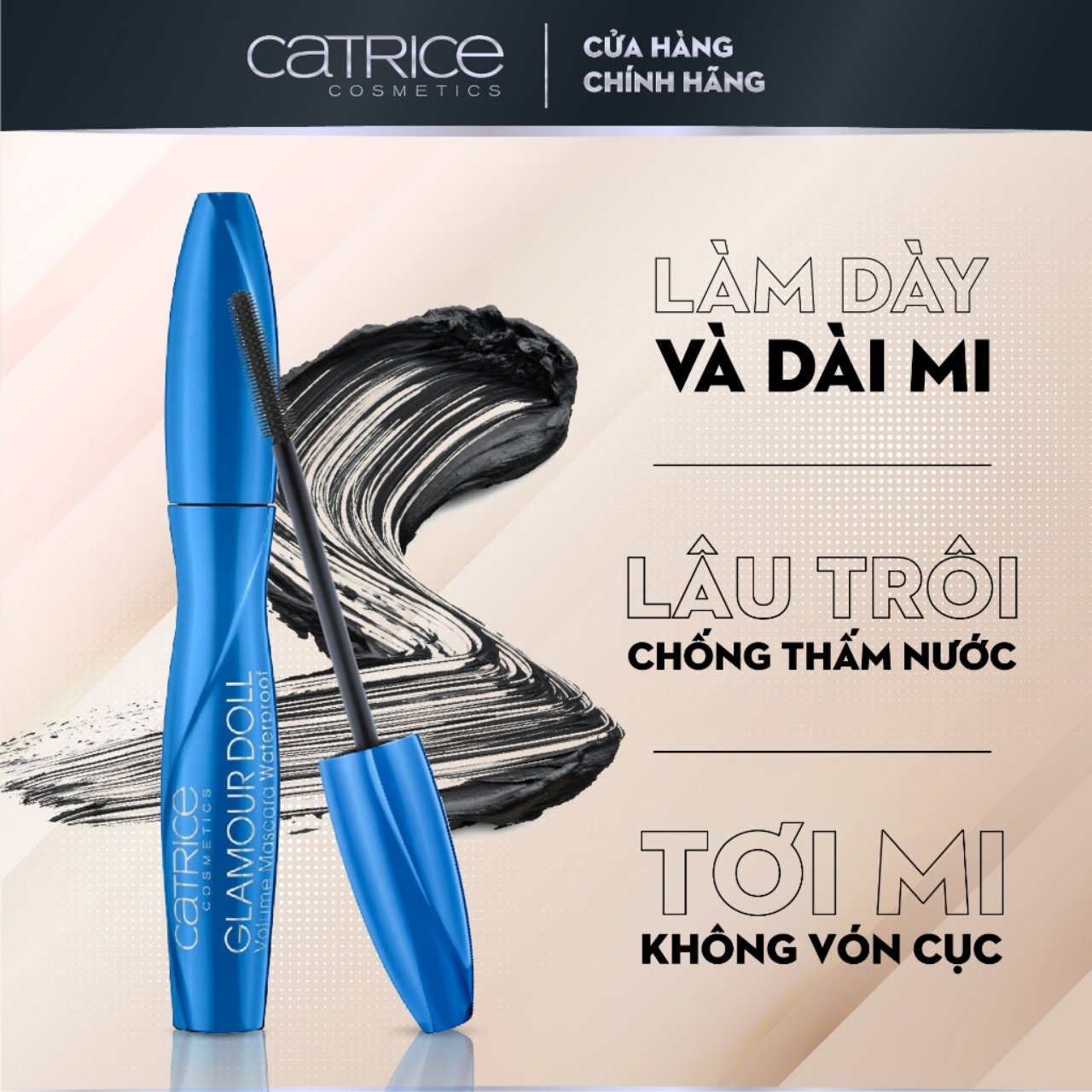 Catrice Mascara Chống Lem Chống Trôi Glam & Doll Volume Mascara Waterproof D/C