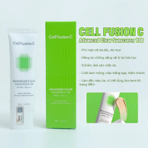 Cell Fusion C Kem Chống Nắng Advanced Clear 35ml (Xanh)