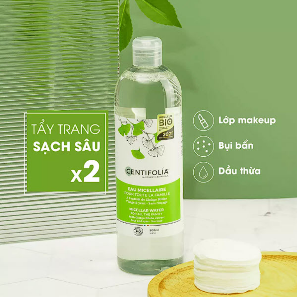 Centifolia Tẩy Trang Micellar Water 500ml