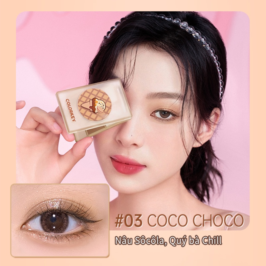 Colorkey Phấn Mắt Four Colour Eyeshadow Pink Ice Cream D/C