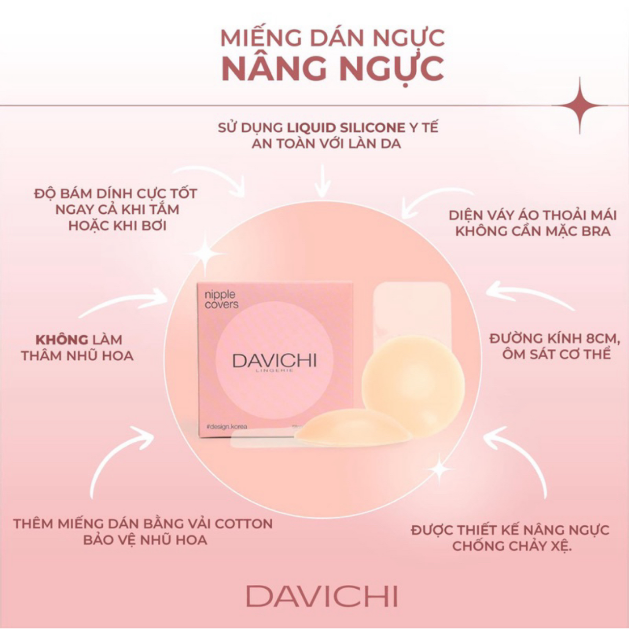 Davichi Miếng Dán Ngực Sinh Nhiệt Tự Thân Hàn Quốc