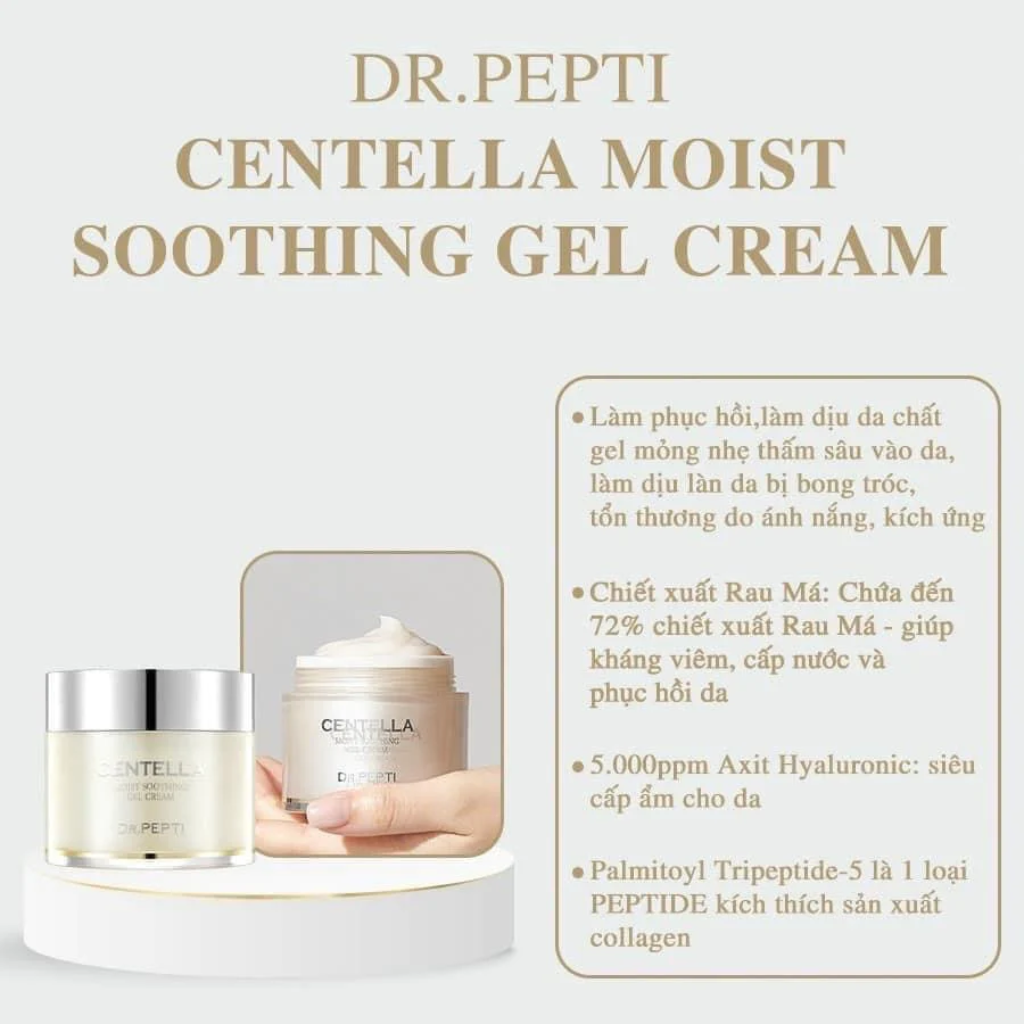 BMT - 3/2026 - Dr.Pepti Kem Dưỡng Centella Moist Soothing Gel Cream 70ml
