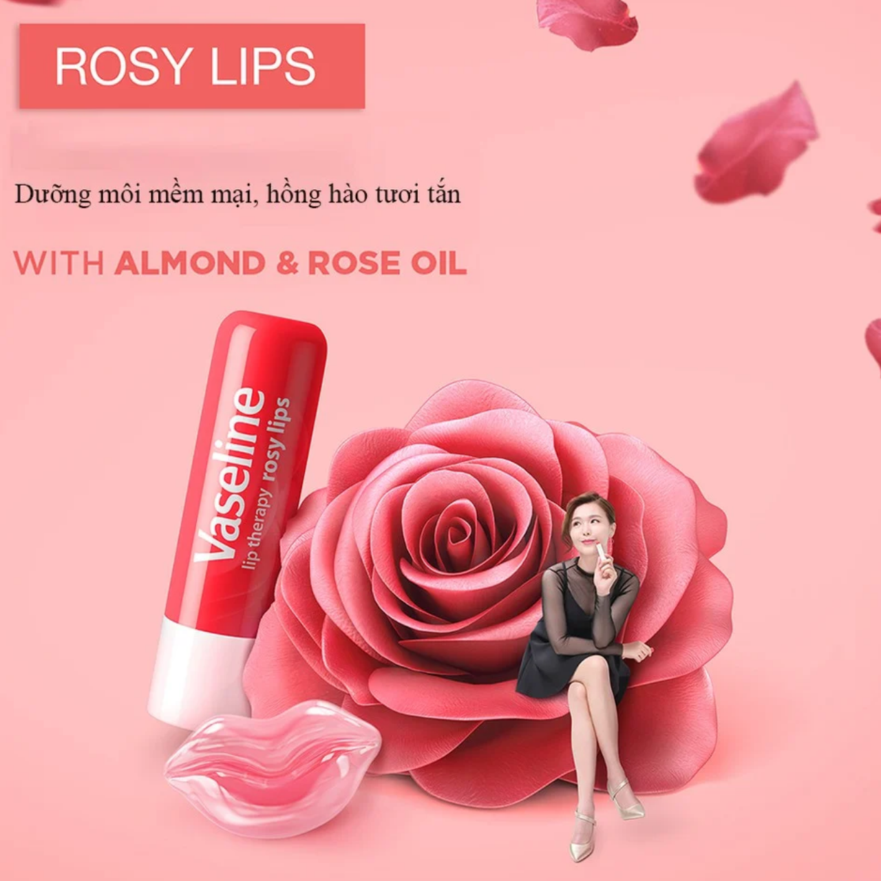 Dưỡng Môi Dạng Thỏi Vaseline - Rosy lips