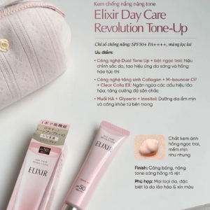 Elixir Kem Chống Nắng Hồng Nâng Tone Spf50+ 35g