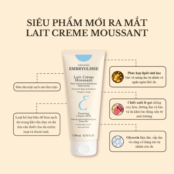 Embryolisse Sữa Rửa Mặt 200ml
