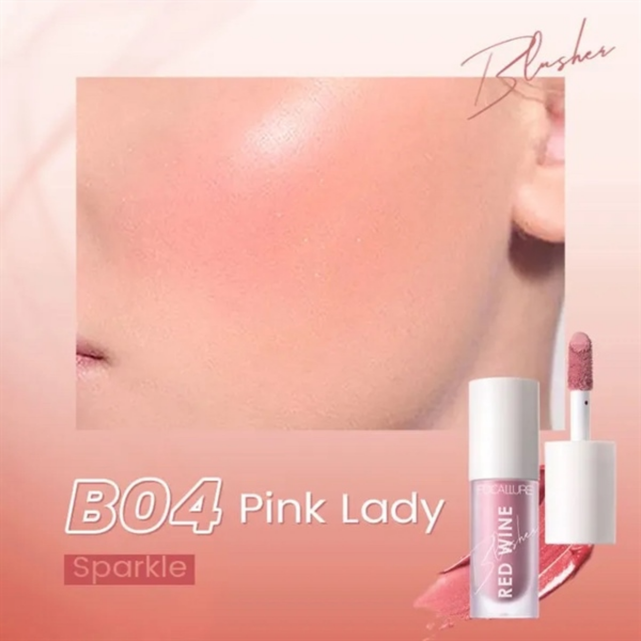 FOCALLURE Má hồng dạng kem Hangover Red Wine - B04