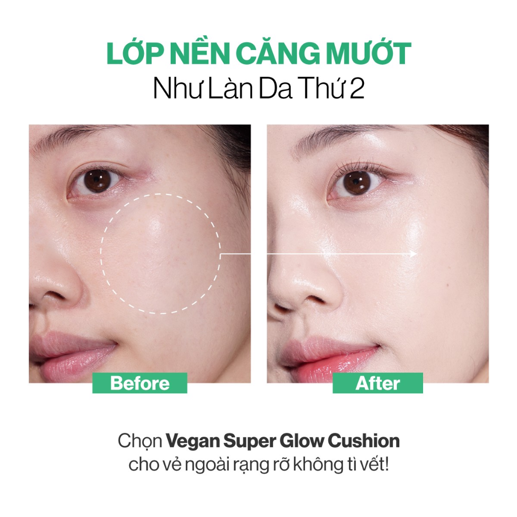 Gilaa Phấn Nước Vegan Super Glow Cushion SPF50+/PA+++ 15gr