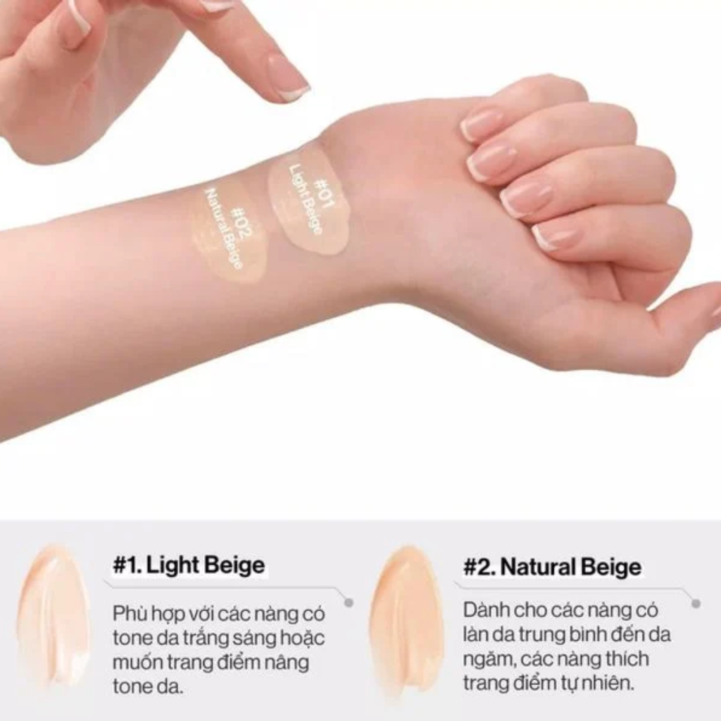 Glamrr Q Phấn Nước Long Wear DD Cushion SPF50+/PA+++ - #02 Natural Beige