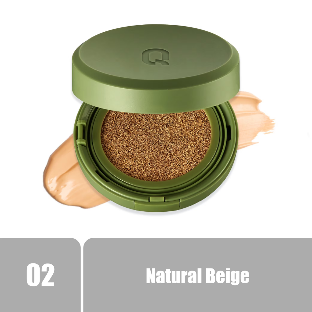 Glamrr Q Phấn Nước Vegan Super Cover Cushion - 02.Natural Beige