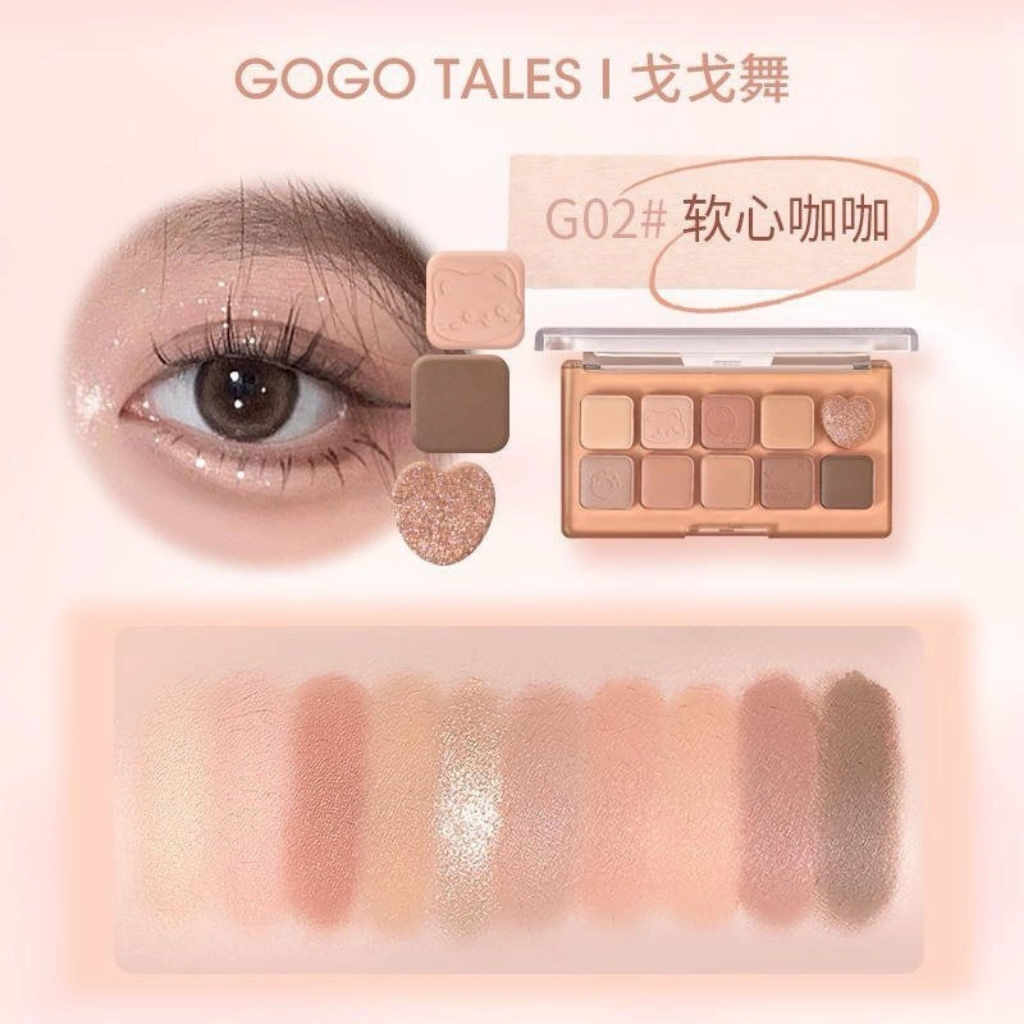 GOGO TALES Bảng Phấn Mắt 10 ô Sweet Misty