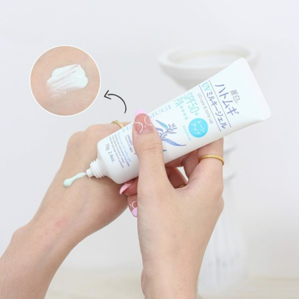 DL - 1/2026 - Hatomugi Chống Nắng UV Care & Tone Up SPF50+ PA++++ (XANH BẠC HÀ)