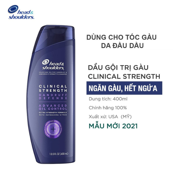 Head & Shoulders Dầu Gội Ngăn Gàu Clinical Strength 400ml - (CT)