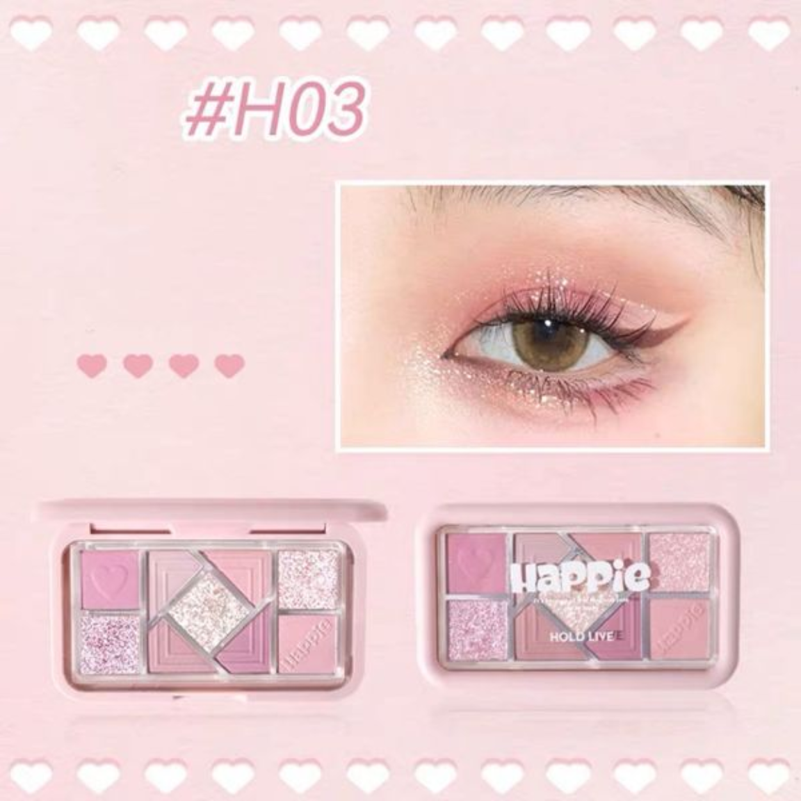 HOLD LIVE Bảng Phấn Mắt 9 ô Small Powder Frame Phấn Mắt Palette - #H03