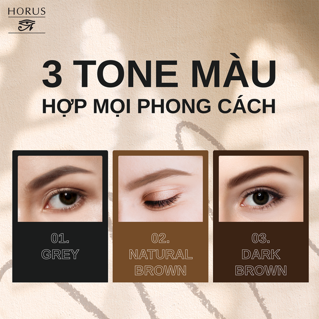 Horus Chì Mày Eye Beauty Expert Long Lasting Blend Micro Eyebrow - 02.Natural Brown
