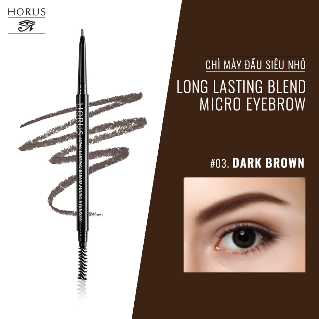 Horus Chì Mày Eye Beauty Expert Long Lasting Blend Micro Eyebrow - 02.Natural Brown