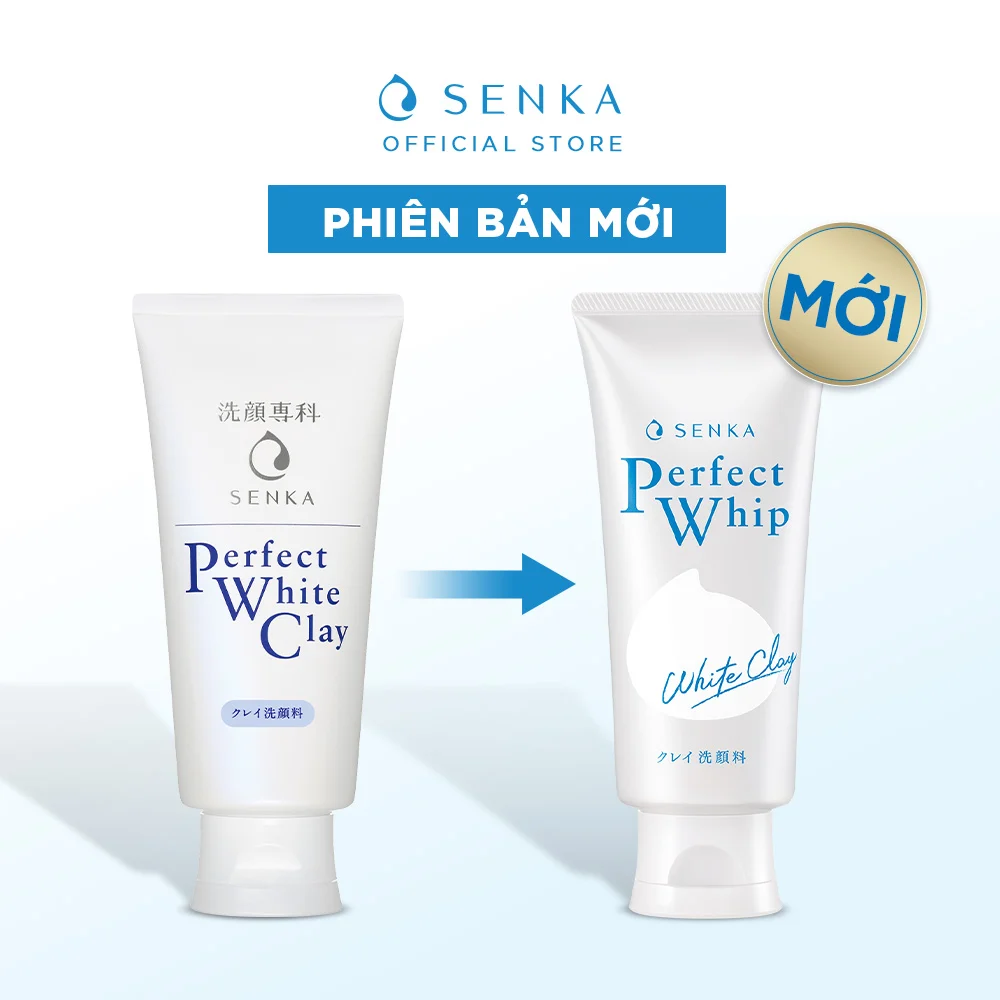 DL 2/2026 - Senka Sữa Rửa Mặt Đất Sét Trắng Perfect Whip White Clay 120g D/C