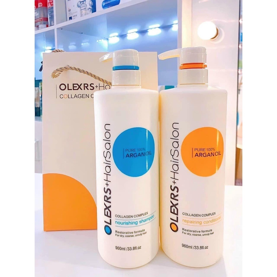 Olexrs Bộ Dầu Gội Xả Argan Oil Collagen Hair Salon - 500ml