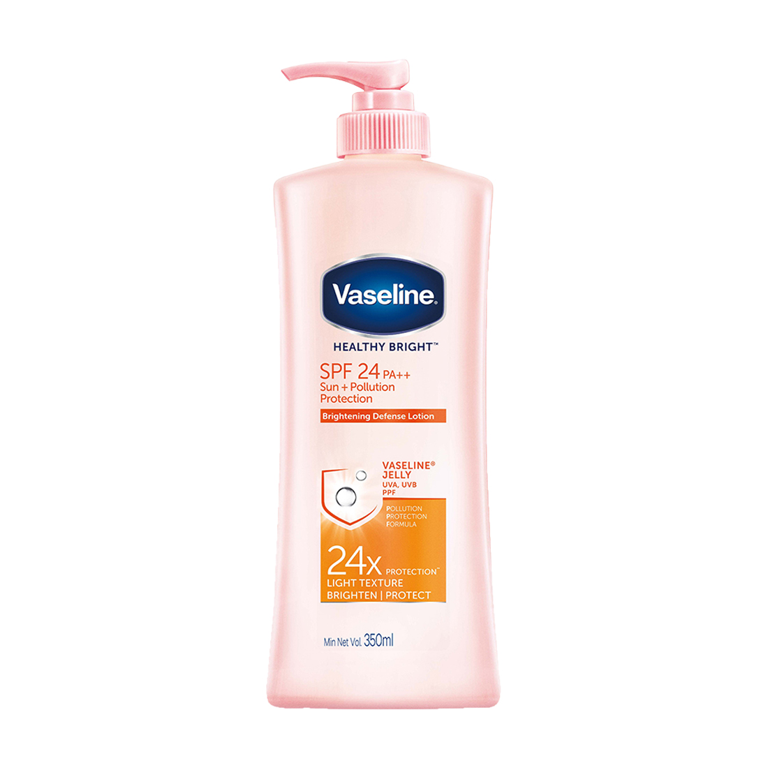 Vaseline Dưỡng Thể Healthy Bright Sun + Pollution Protection Body Lotion SPF 24 PA++ 350ml