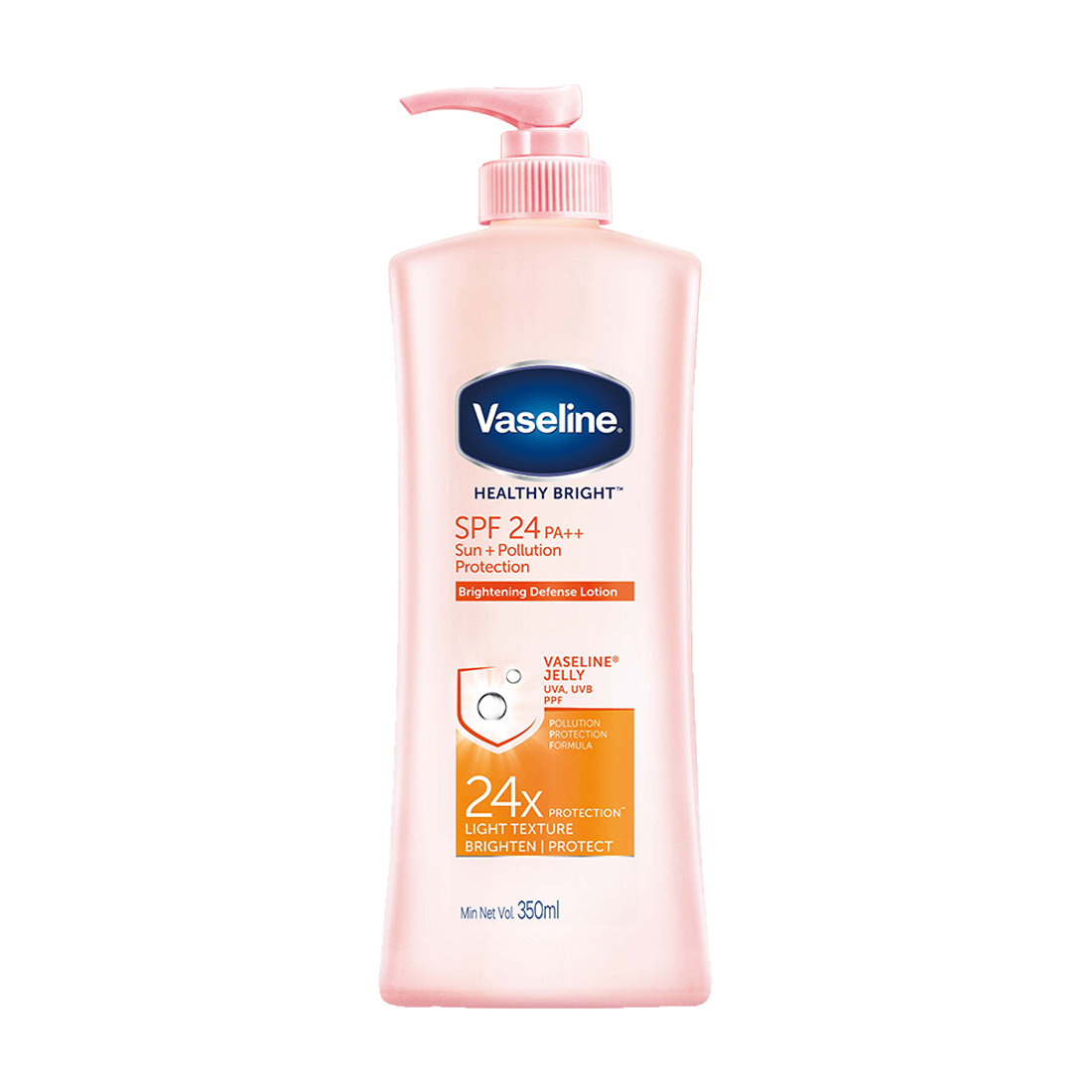 DL 09/2025 - Vaseline Dưỡng Thể Healthy Bright Sun + Pollution Protection Body Lotion SPF 24 PA++ 350ml