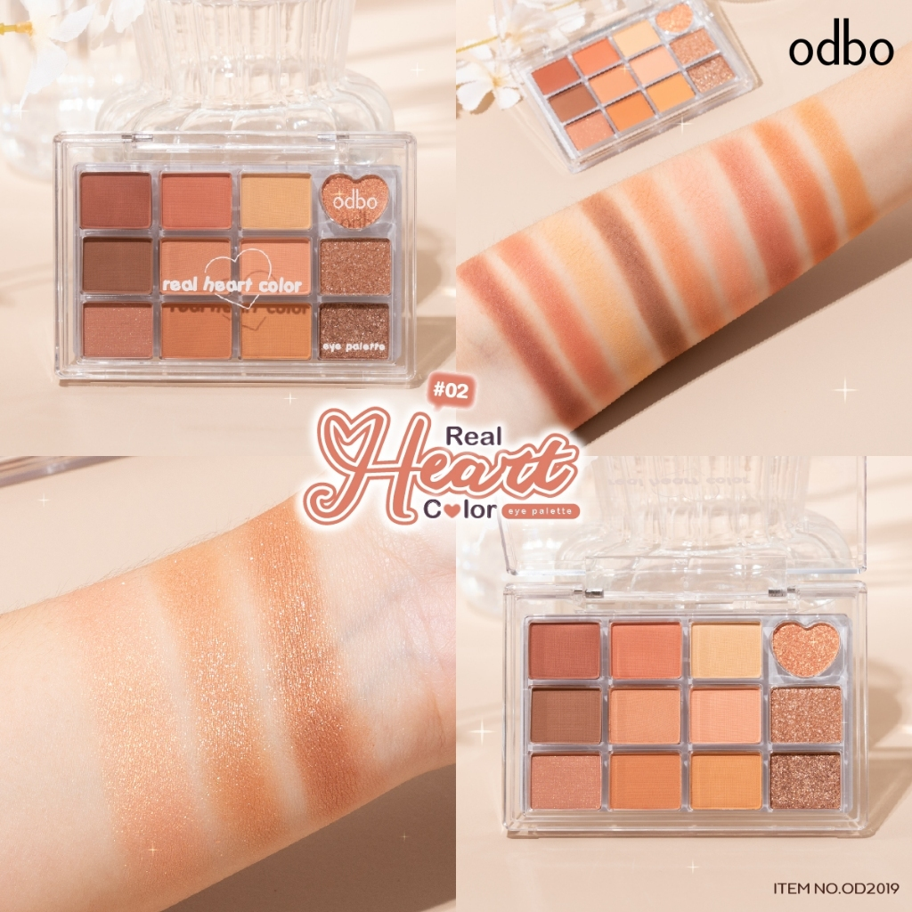 Odbo Phấn Mắt 12 Ô Real Heart Color D/C