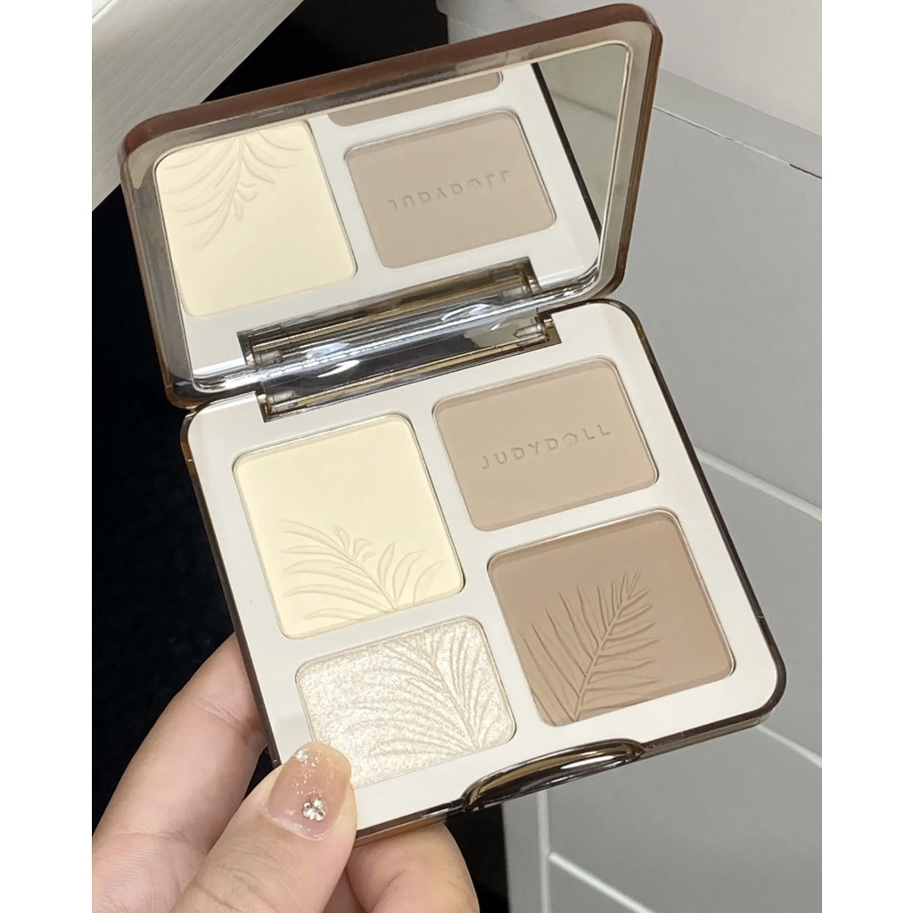 JUDYDOLL Bảng Tạo Khối 4 ô Highlight & Contour (CT)